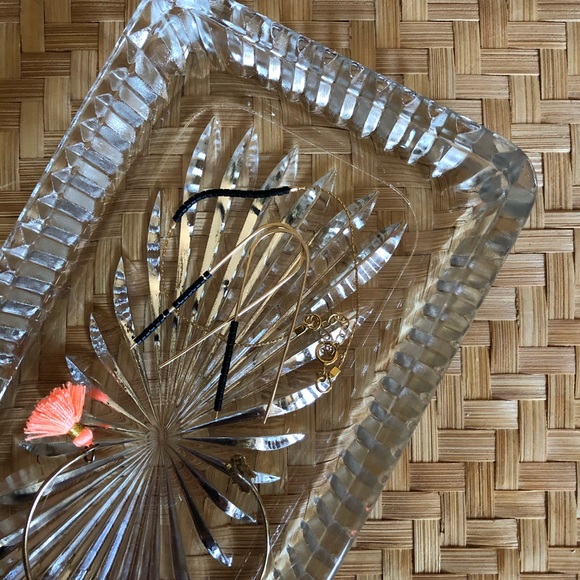 Vintage Cut Glass Tray - Picture 3 of 4